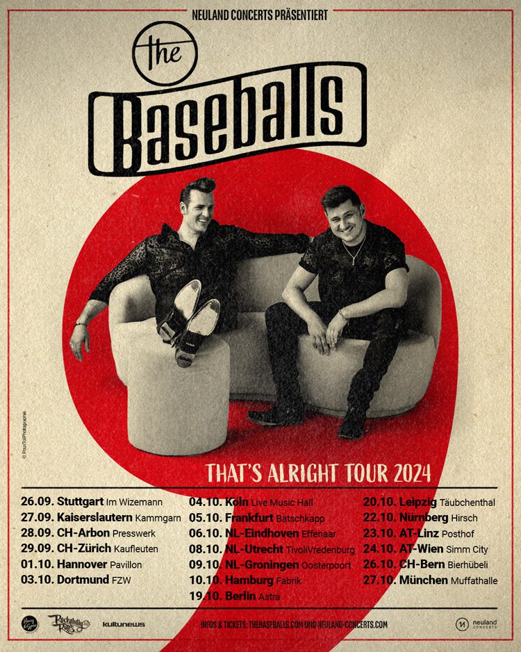 THE BASEBALLS THAT’S ALRIGHT TOUR 2024 Rockabilly Rules Magazine