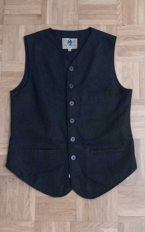 Rumble59 vintage vest stripes black white