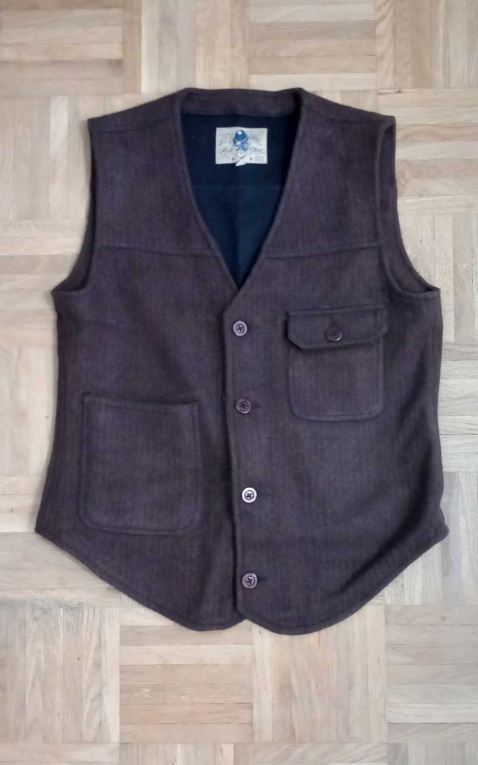 Rumble59 gilet vintage brun chevron