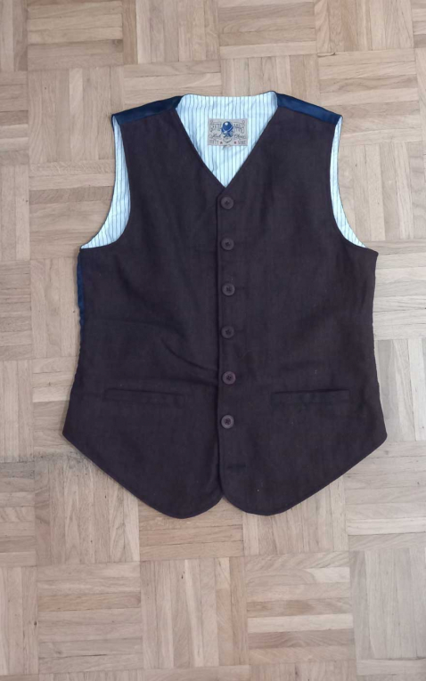 Rumble59 vintage vest Herringbone brown II