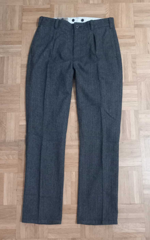 Rumble59 Vintage Loose Fit Pants Sacramento Herringbone grey