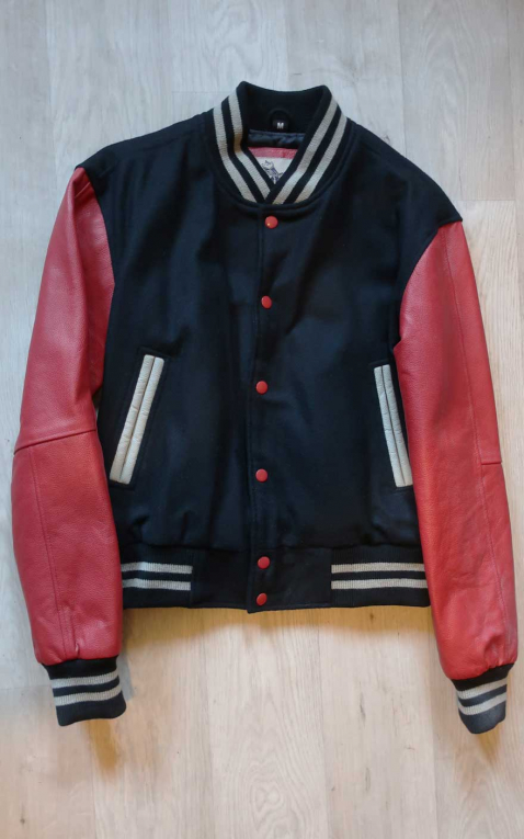 Red Hot and Blue Baseball Jacket - black/red