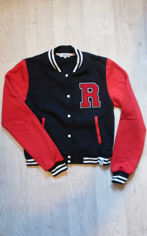 Rumble59 Sweat College Jacket, black/red