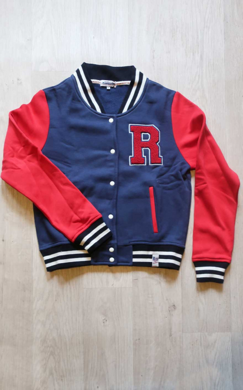 Rumble59 Veste Sweat College, bleu/rouge