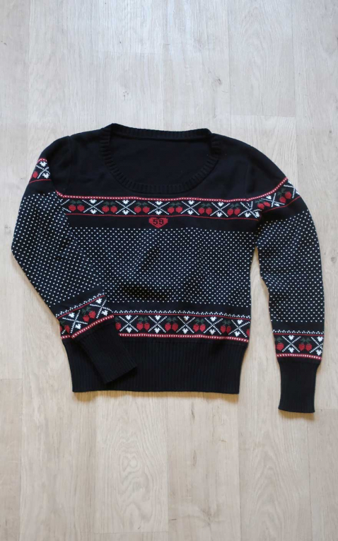 Rumble59 Norweger-Pullover Cherry Heartbeats