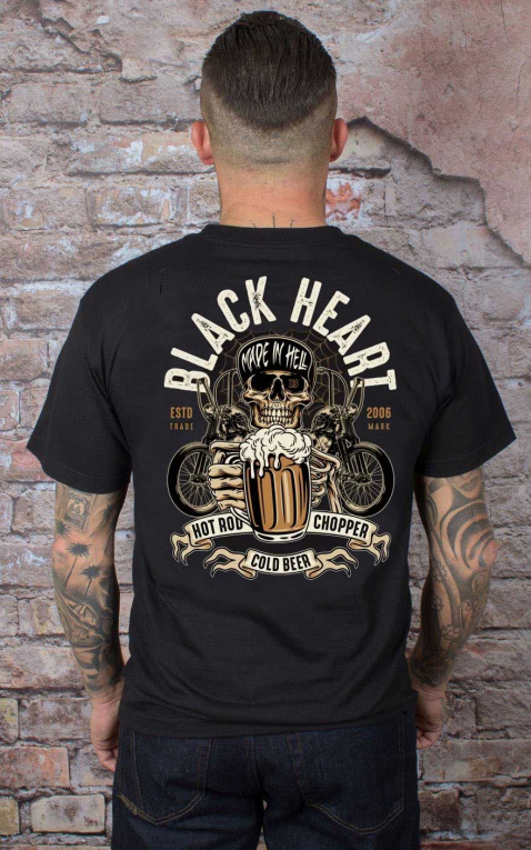 Black Heart T-Shirt - Beer Biker