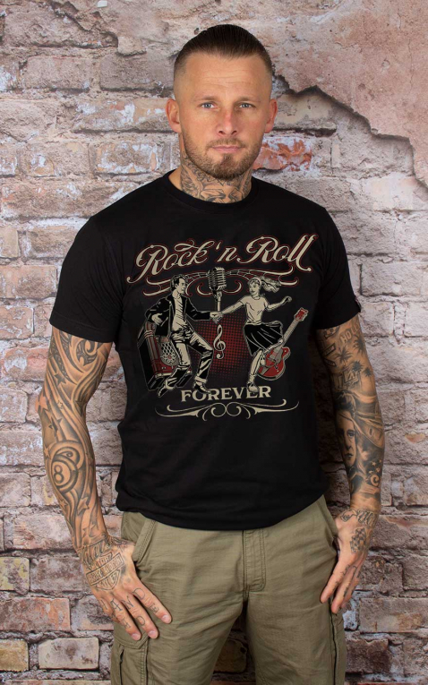 Gasoline Bandit T-Shirt Rock n Roll Forever