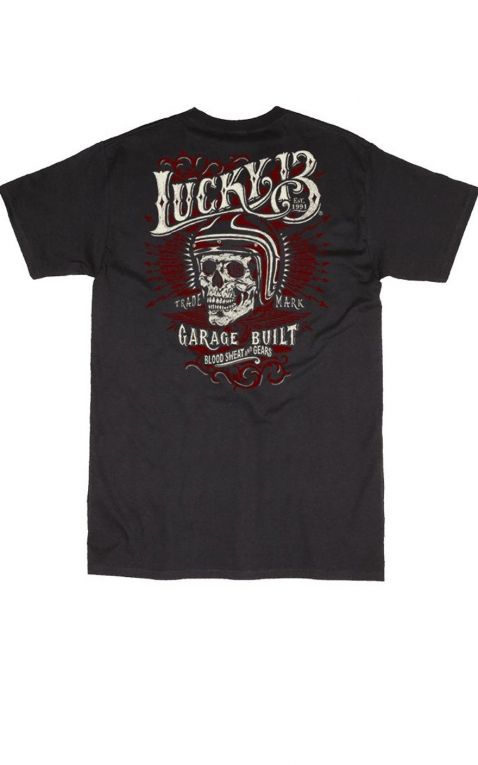 Lucky13 Men's T-Shirt Skull Built | Rockabilly Rules