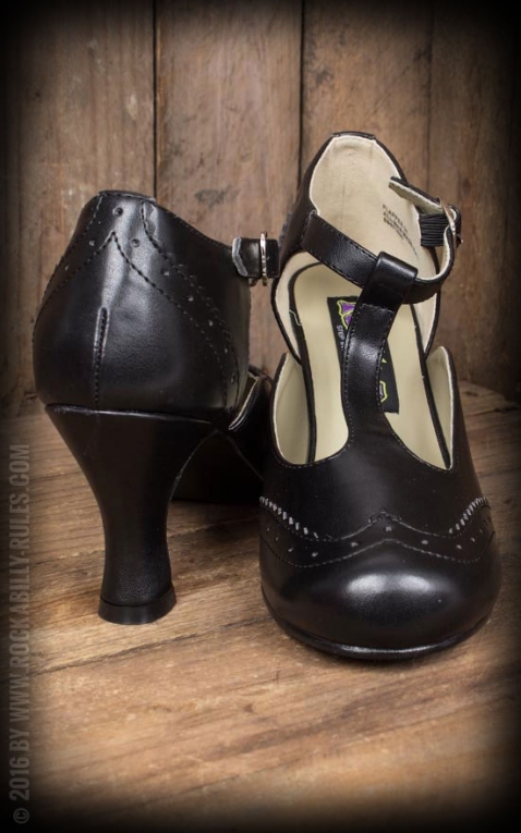 simple black strap heels