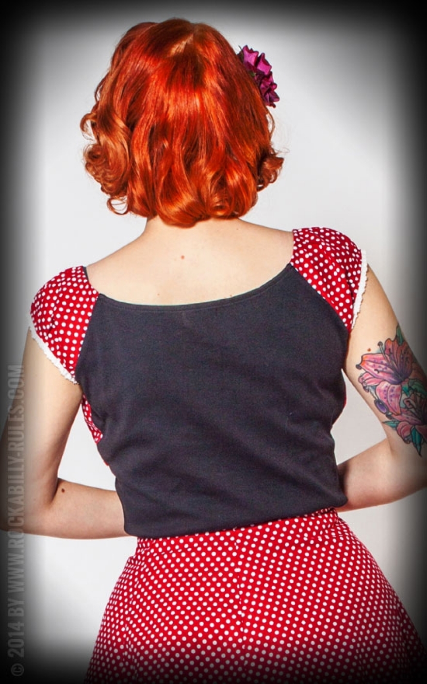Carmenshirt Sweet Polkadots Red By Rumble59 Rockabilly 50s Style
