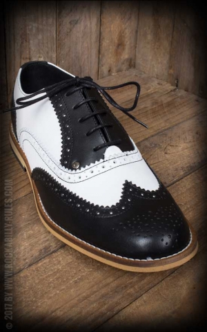 Vintage Wingtip Shoes, black & white | Rockabilly Rules