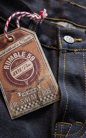 Rumble59 Jeans Male Slim Fit RAW Denim