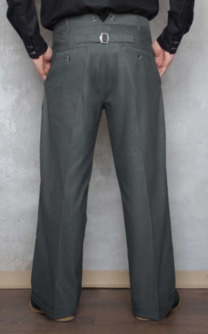 Giulio n°2 slim fit high waisted trousers (charcoal) - Dorian Boutique
